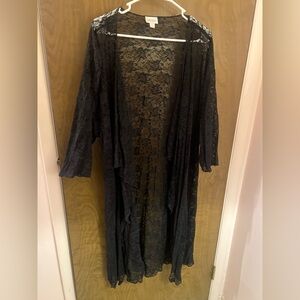 Lularoe Black Lace Shirley Kimono size Large